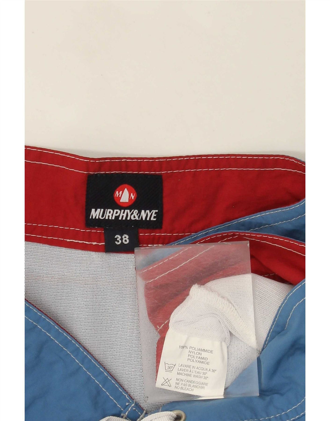 Murphy & Nye Shorts de natação masculino gráfico XL azul Colourblock poliamida