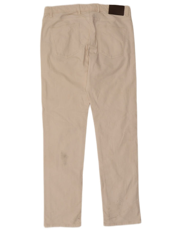 Jeans Slim Feminino Massimo Dutti EU 42 Grande W32 L31 Algodão Branco