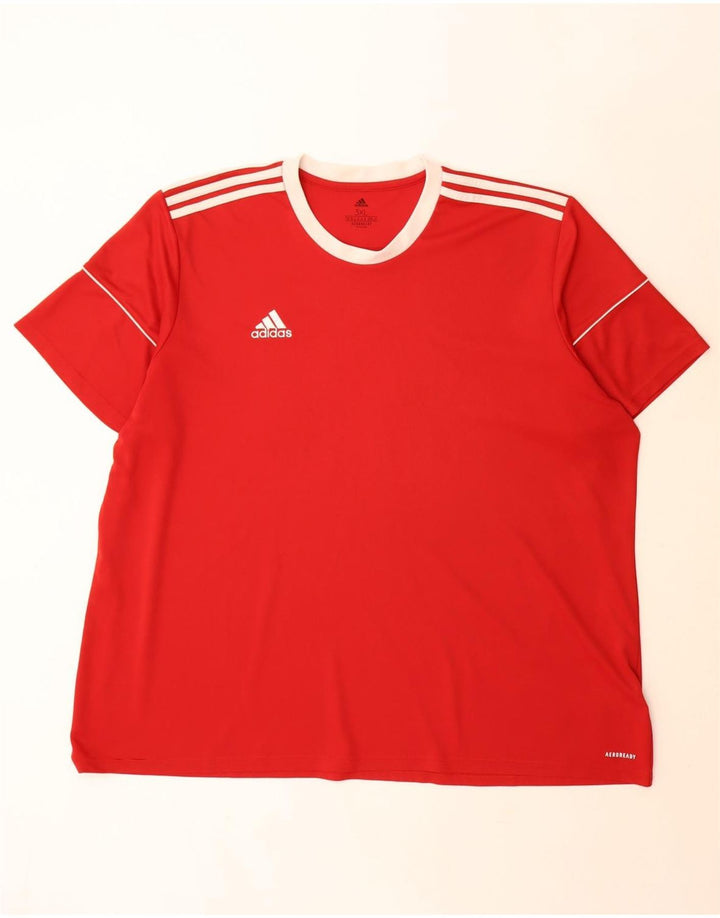 Adidas Mens Aeroready Camiseta Top 3XL Poliéster Vermelho