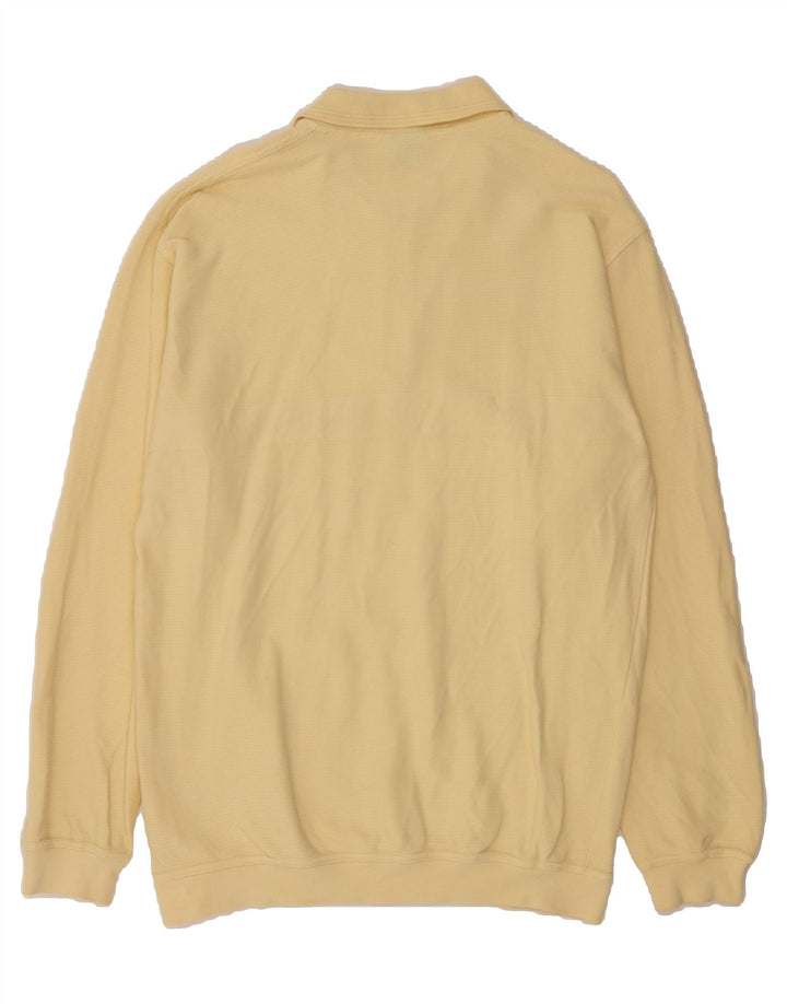 JOCKEY Mens Polo Neck Jumper Sweater Large Yellow Cotton Vintage Jockey and Second-Hand Jockey from Messina Hembry 