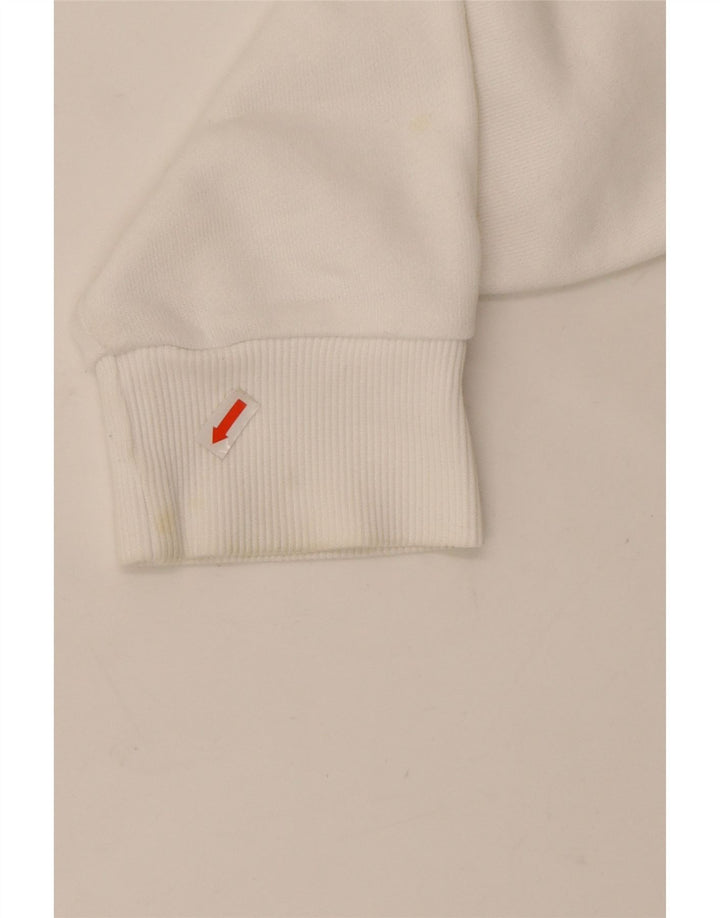 REEBOK masculino gráfico moletom com capuz médio algodão branco