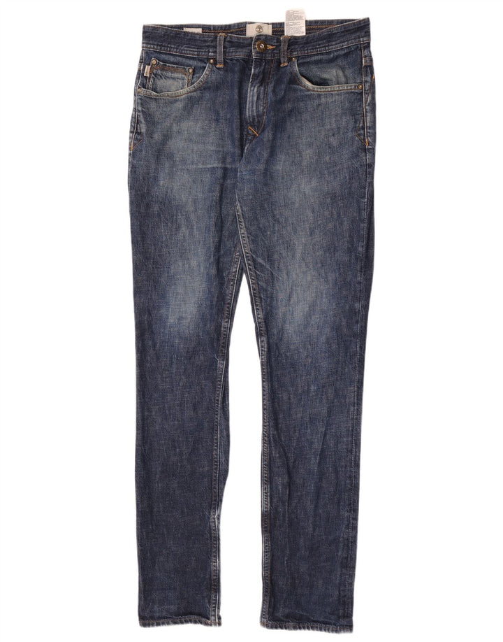 Timberland Mens Slim Jeans W32 L33 Azul Algodão