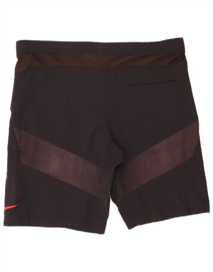Shorts esportivos masculinos Nike médio preto colorblock nylon
