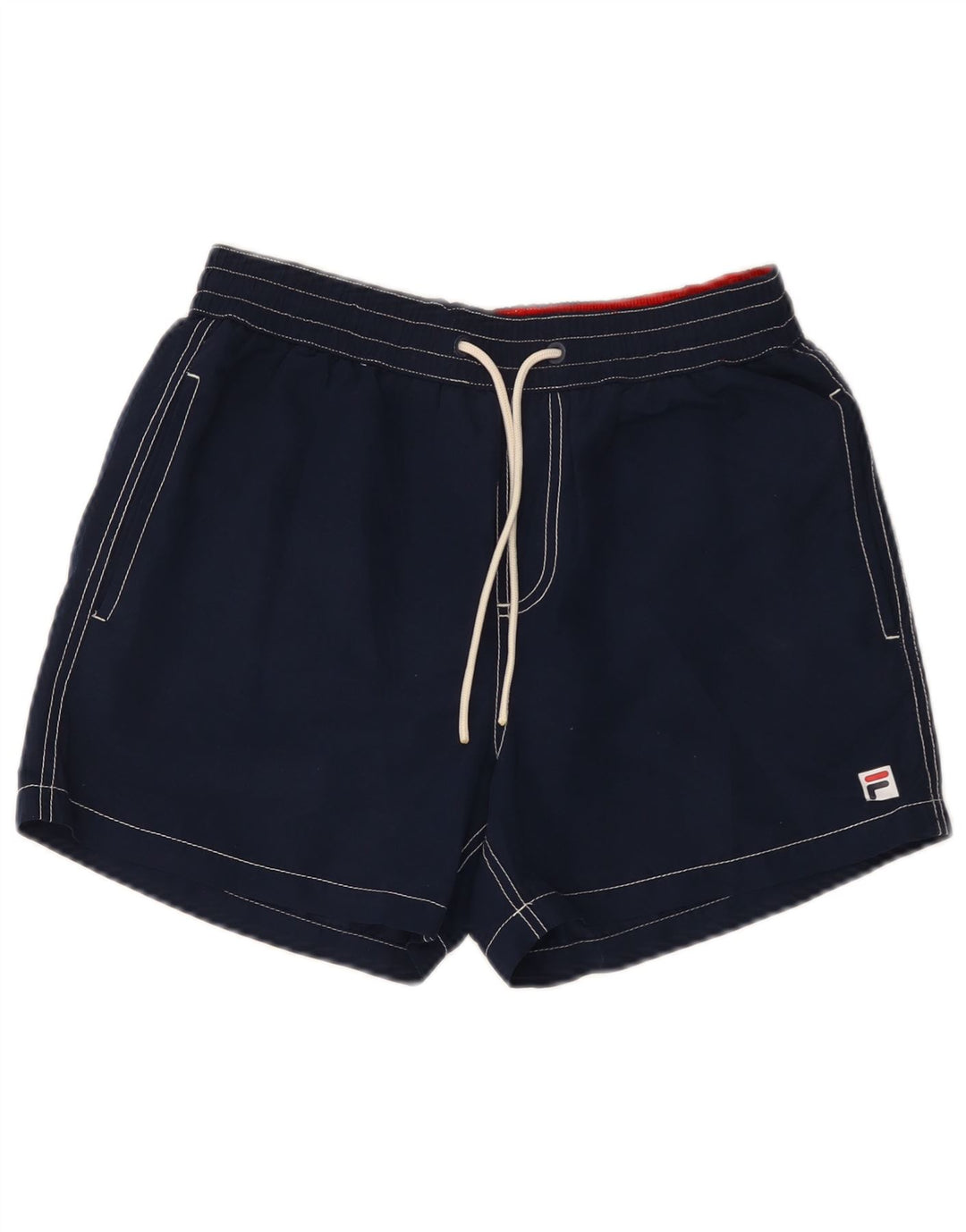 Shorts de banho masculino Fila pequeno azul marinho poliéster