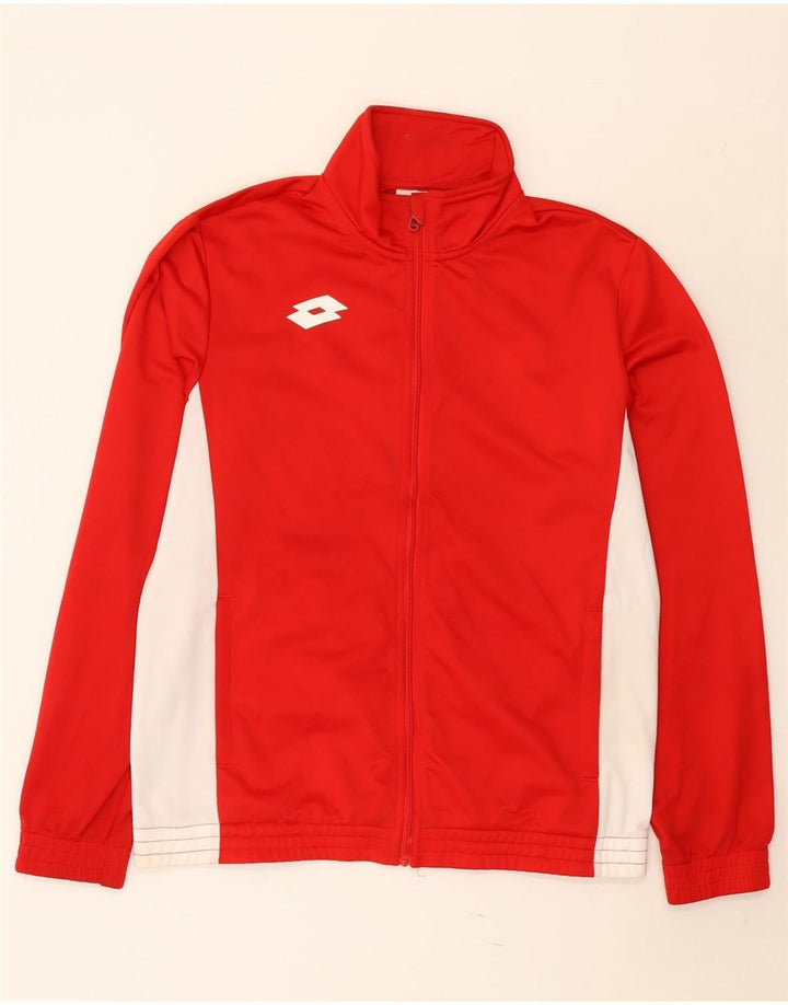 Lotto Mens Treino Top Jaqueta Grande Poliéster Colorblock Vermelho
