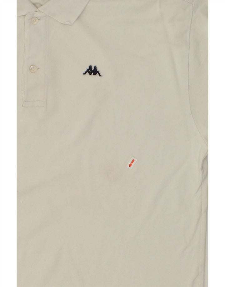 KAPPA Mens Polo Shirt XL White Cotton Vintage Kappa and Second-Hand Kappa from Messina Hembry 
