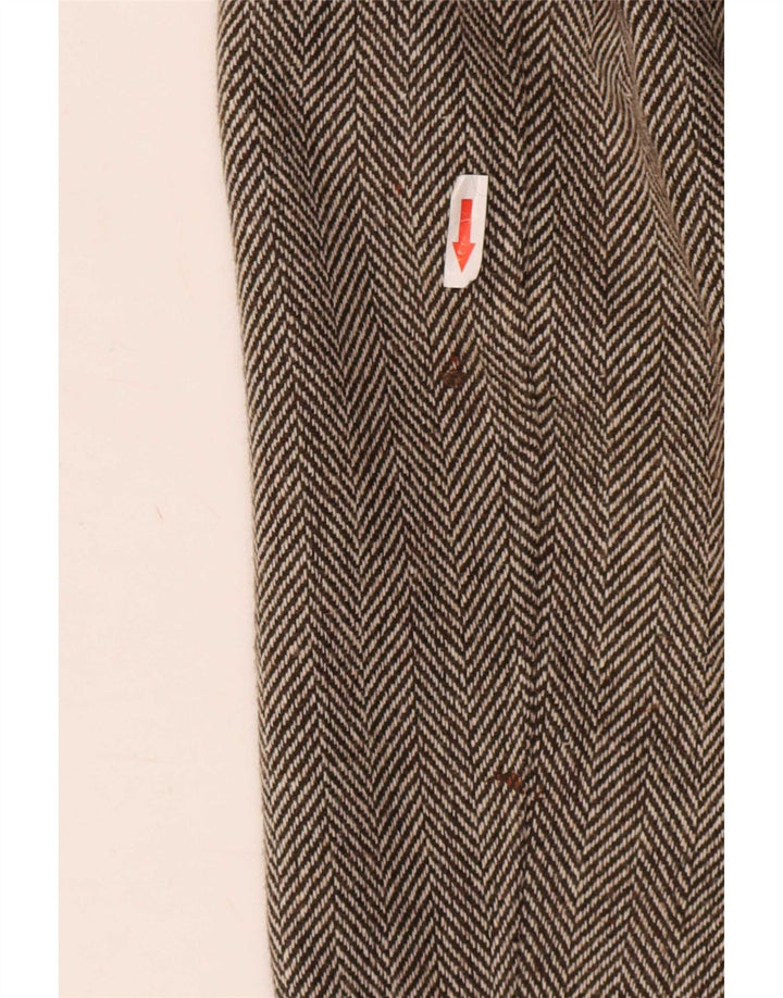 Emme Esse Womens Blazer Jacket UK 14 Medium Brown Herringbone