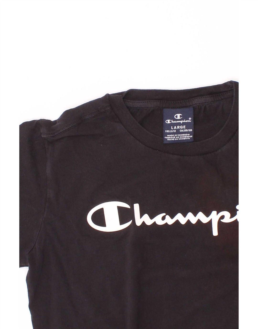 Camiseta Champion Boys Graphic 11-12 Anos Grande Preto