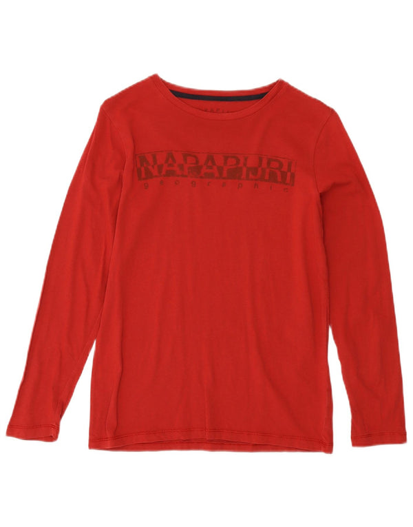 Top gráfico Napapijri Boys manga comprida 11-12 anos vermelho