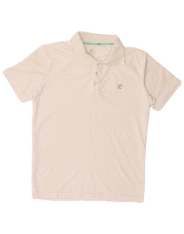 Camisa polo masculina FILA IT 52 grande poliéster branco