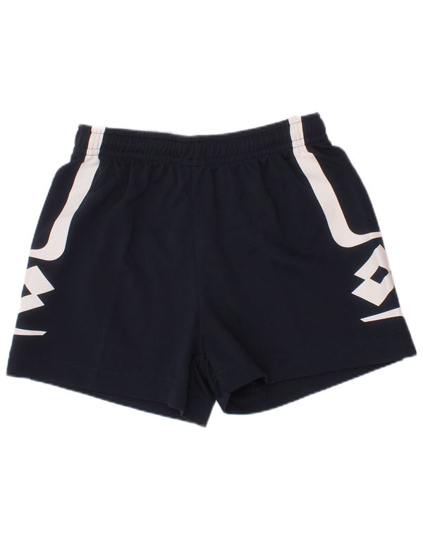 Shorts esportivos gráficos Lotto Boys 7-8 anos azul marinho bloco colorido