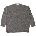 Suéter masculino Marks & Spencer com gola redonda, grande acrílico manchado cinza