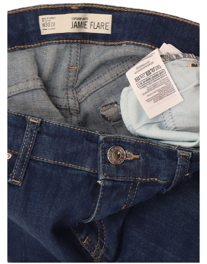 Jeans Jamie Flared feminino TOPSHOP W30 L32 algodão azul