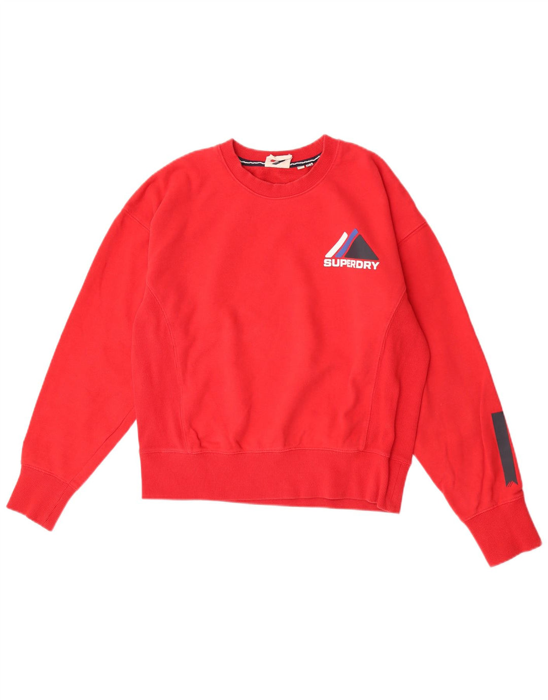 Suéter gráfico feminino Superdry UK 12 algodão vermelho médio