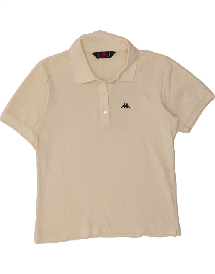 KAPPA Womens Polo Shirt UK 18 XL Off White Cotton Vintage Kappa and Second-Hand Kappa from Messina Hembry 