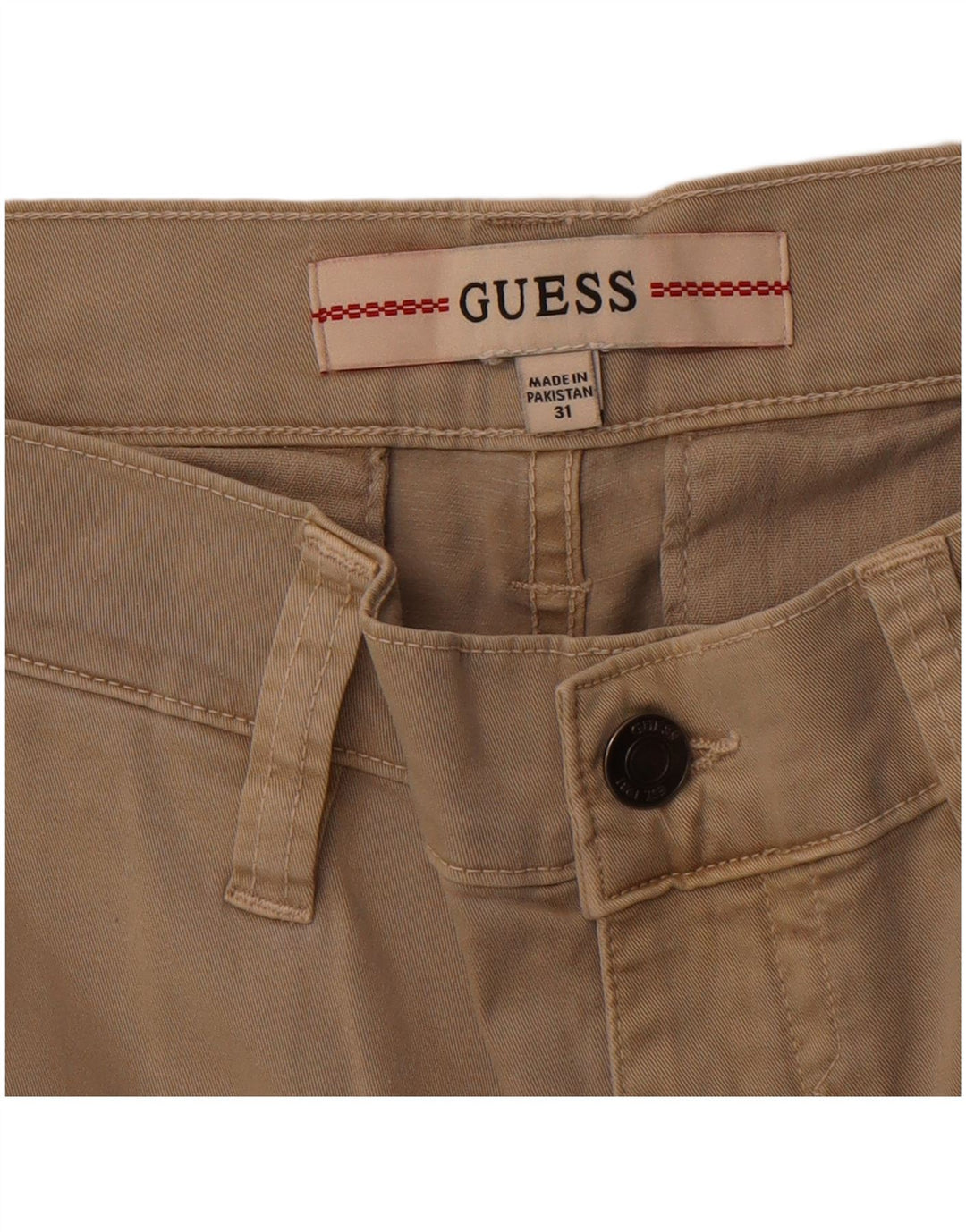 Calça cargo slim masculina GUESS W31 L30 algodão bege