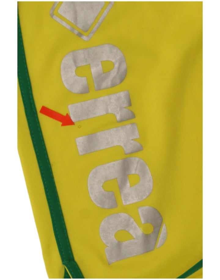 Errea Mens Graphic Sport Shorts Médio Poliéster Amarelo