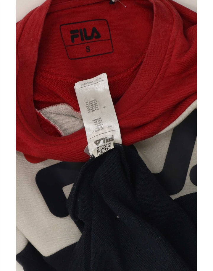 Fila Moletom Gráfico Masculino Jumper Pequeno Multicolorido Colorblock Algodão