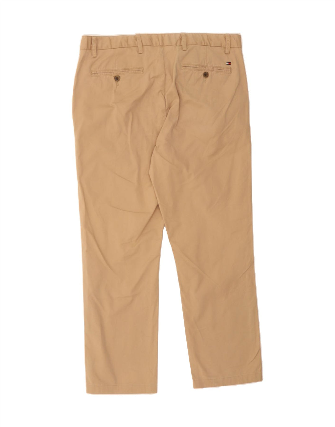 TOMMY HILFIGER Mens Straight Chino Trousers W34 L27 Beige Cotton Vintage Tommy Hilfiger and Second-Hand Tommy Hilfiger from Messina Hembry 