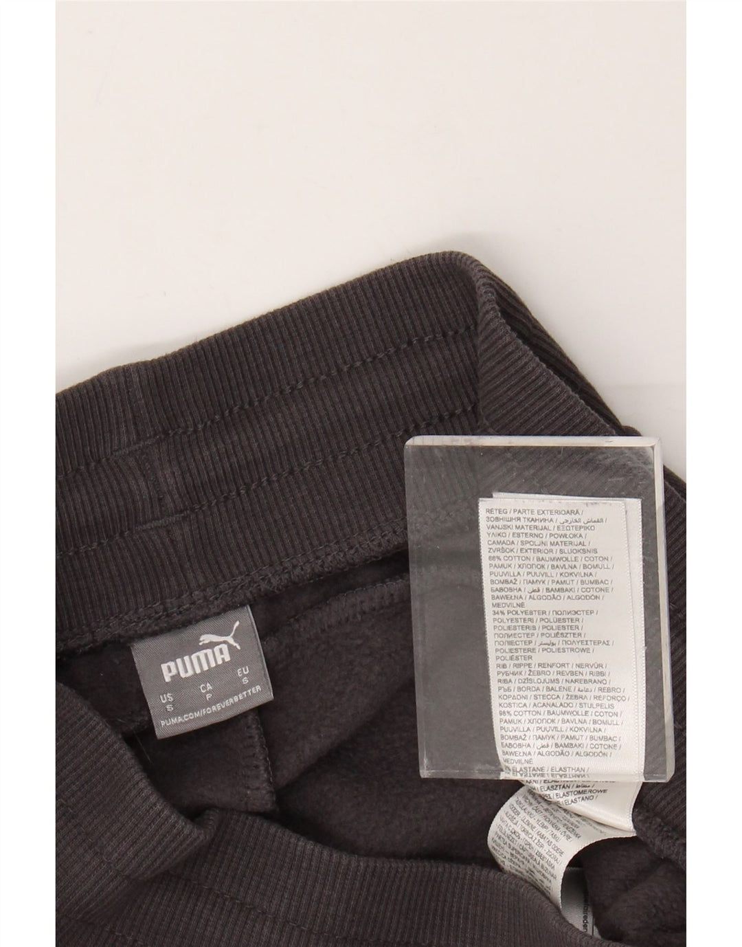 Calça de treino feminina PUMA Joggers UK 8 pequeno algodão cinza