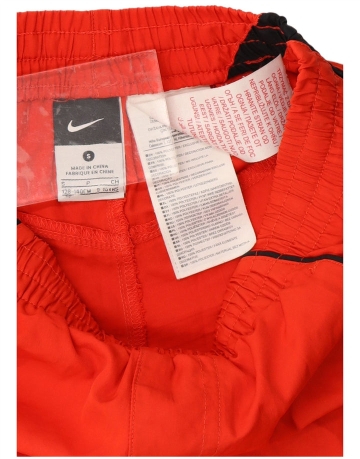 Shorts esportivos masculinos NIKE 8-9 anos pequeno vermelho colorblock poliéster