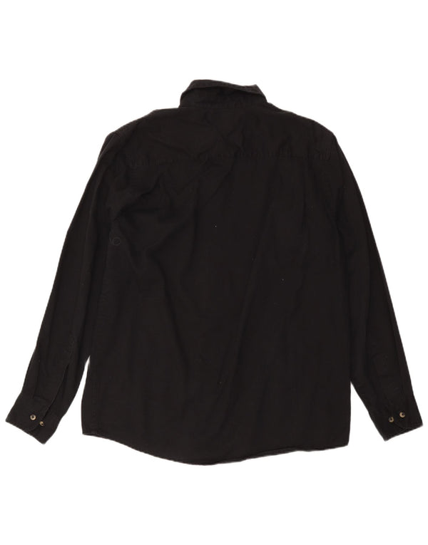 Camisa masculina Wrangler de algodão preto médio