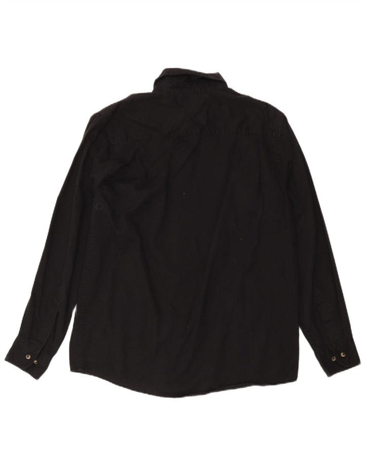 Camisa masculina Wrangler de algodão preto médio