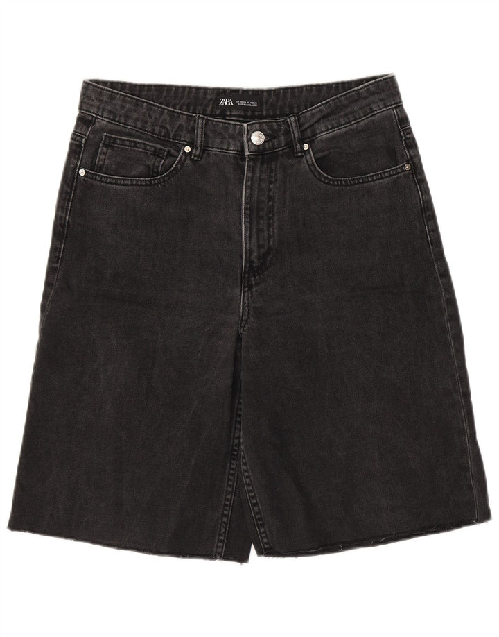 Shorts jeans feminino Zara EU 38 pequeno W28 cinza