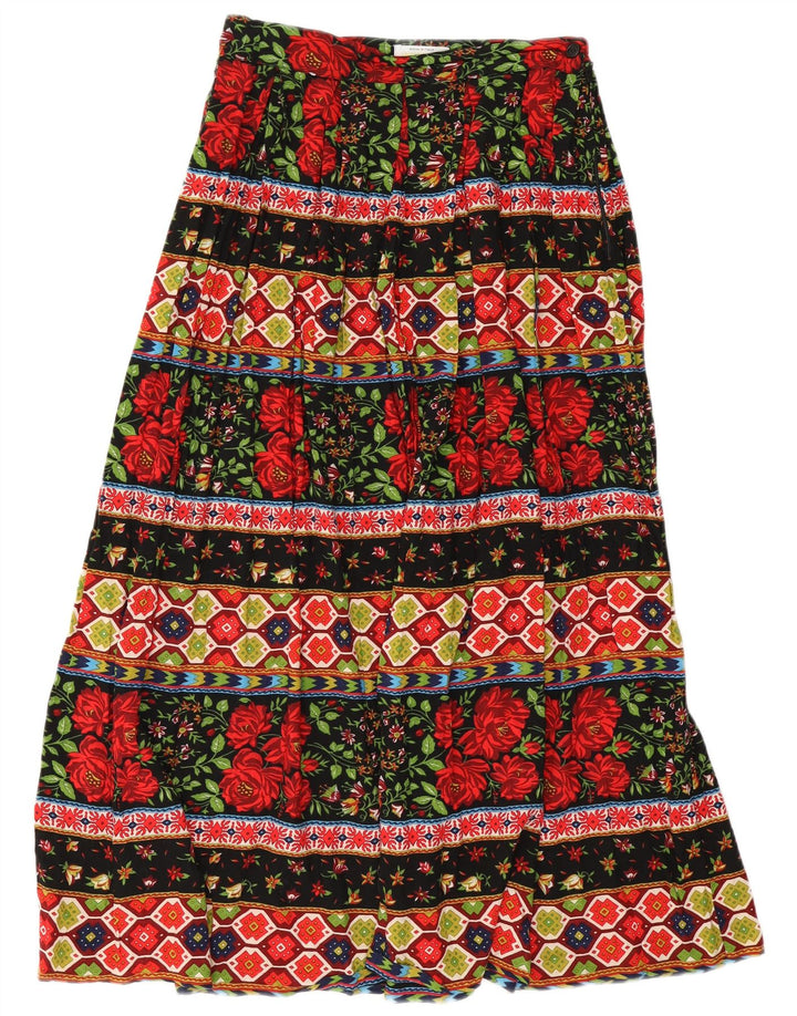 Saia maxi plissada feminina Benetton IT 44 médio W28 floral multicolorido