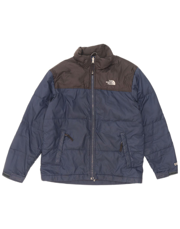 Jaqueta acolchoada The North Face Boys 14-15 anos grande bloco colorido azul