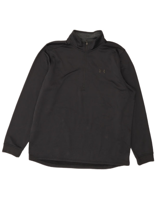 Under Armour Mens Zip Neck Regular Fit Top Manga Longa XL Preto Esportes