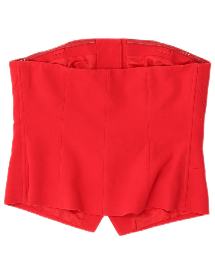 Top espartilho feminino Marks & Spencer Reino Unido 14 poliéster vermelho médio
