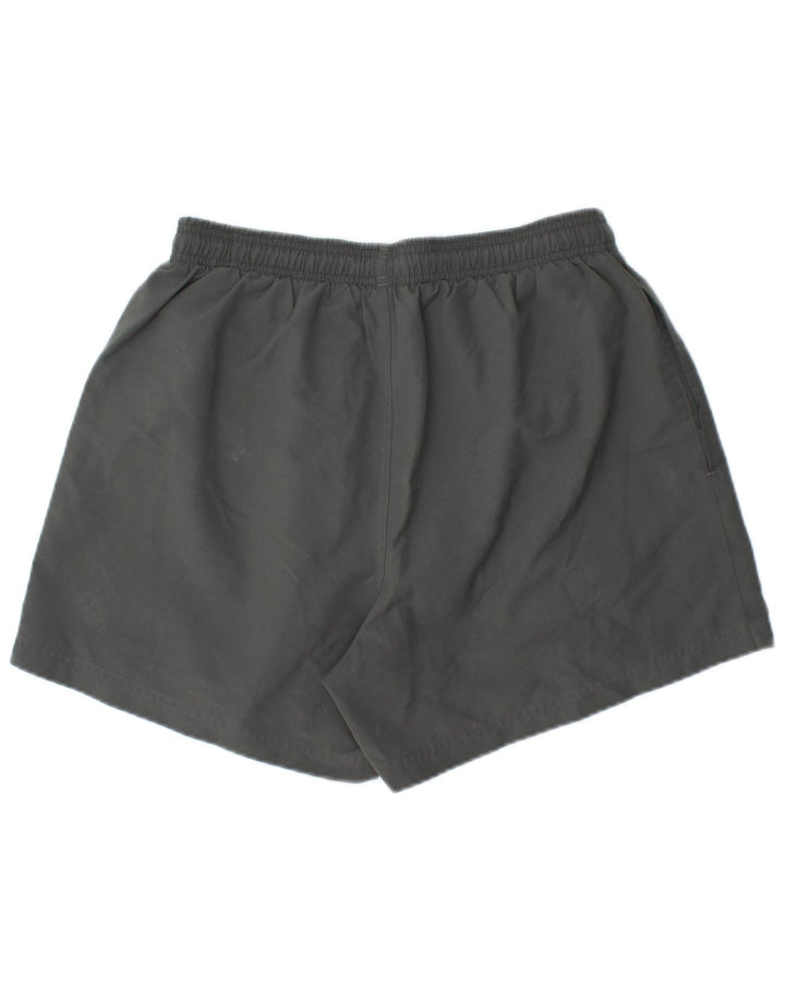 Shorts esportivos masculinos ADIDAS grande poliéster cinza