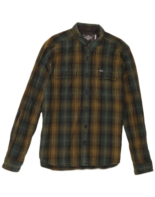 Camisa masculina Superdry Classic Fit Lumberjack flanela XL verde xadrez algodão