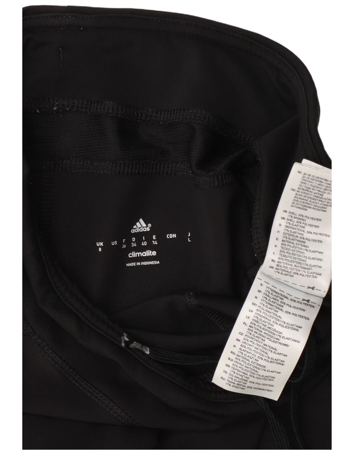 Adidas Womens Climalite Capri Leggings UK 8 Pequeno Poliéster Preto