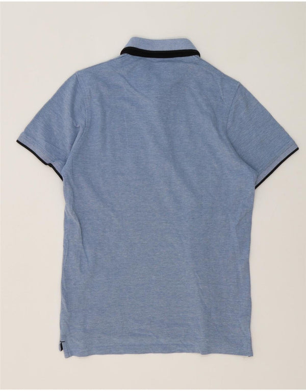 Camisa polo masculina Jack & Jones de algodão azul médio