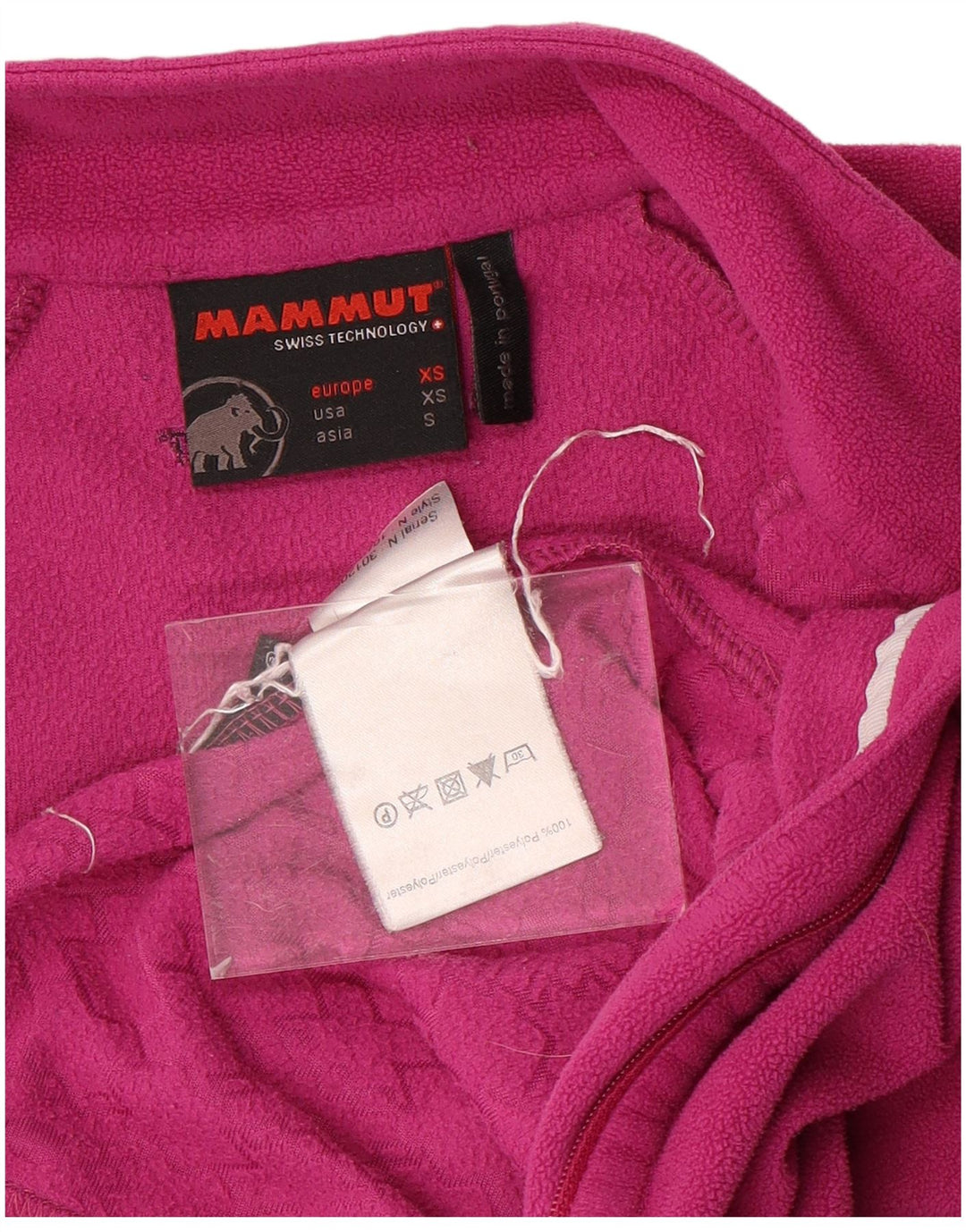 Jaqueta de lã feminina Mammut UK 6 XS poliéster rosa