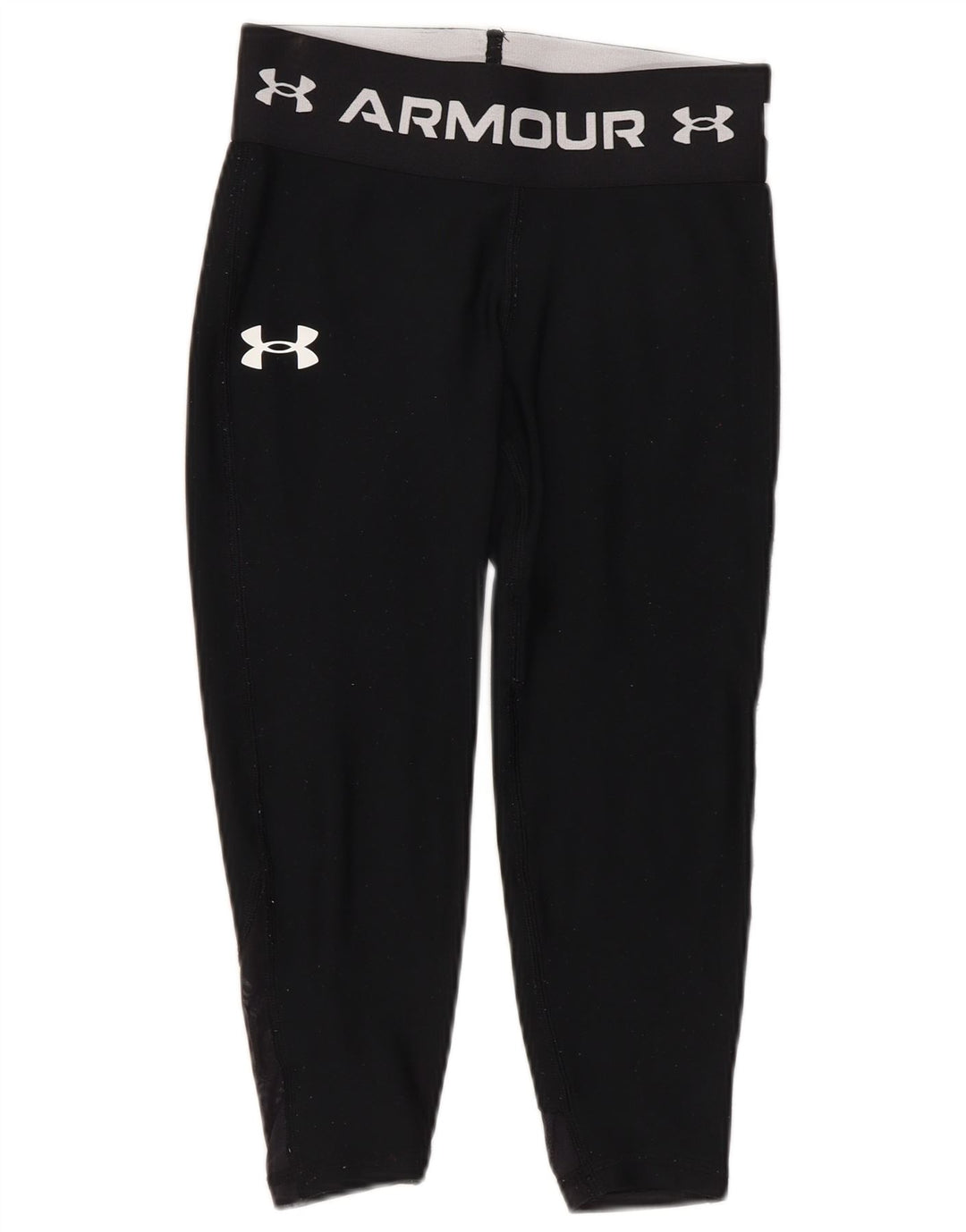 Under Armour Girls Graphic Capri Leggings 7-8 anos pequeno poliéster preto