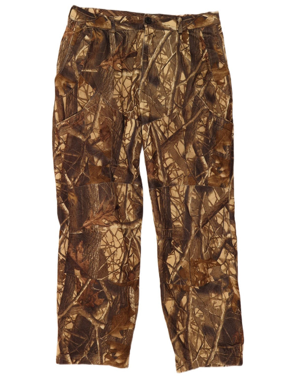 Calça cargo reta masculina Univers IT 52 XL W36 L32 camuflagem cáqui