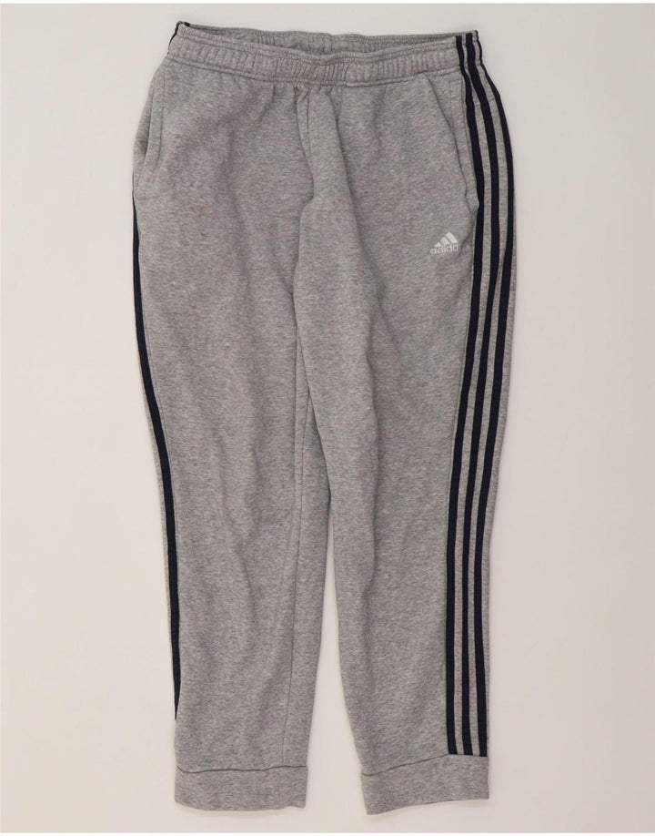 Calça de treino masculina Adidas Joggers grande cinza manchado