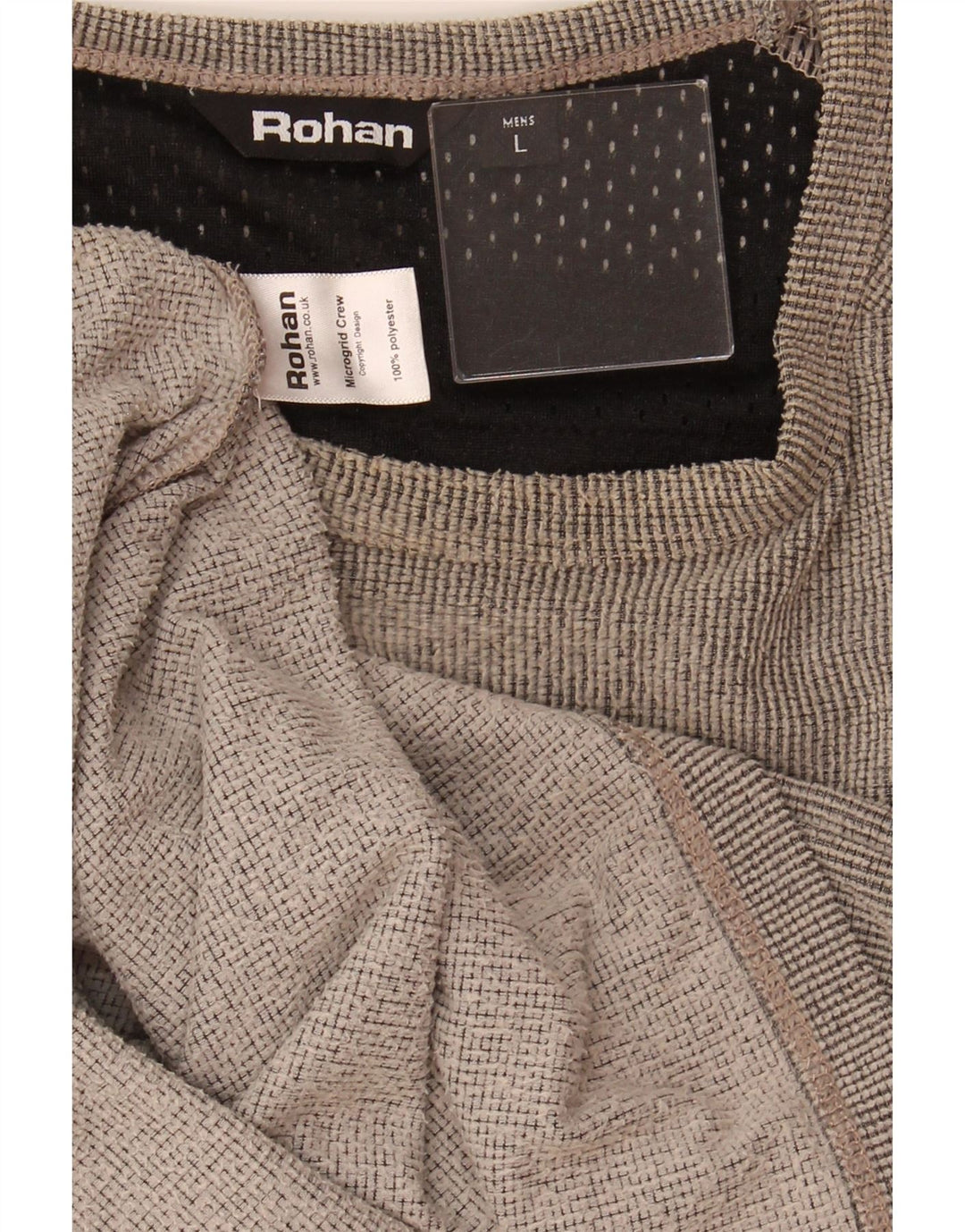 ROHAN Mens Top Manga Longa Grande Poliéster Cinza