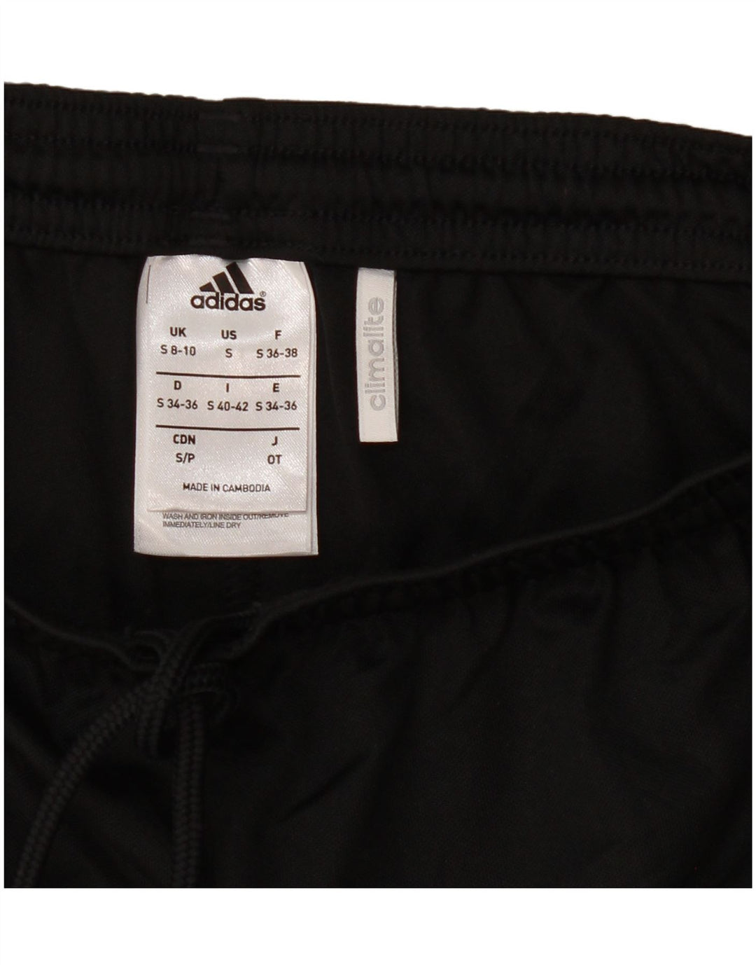Adidas Womens Climalite Sport Shorts UK 8/10 Pequeno Poliéster Preto