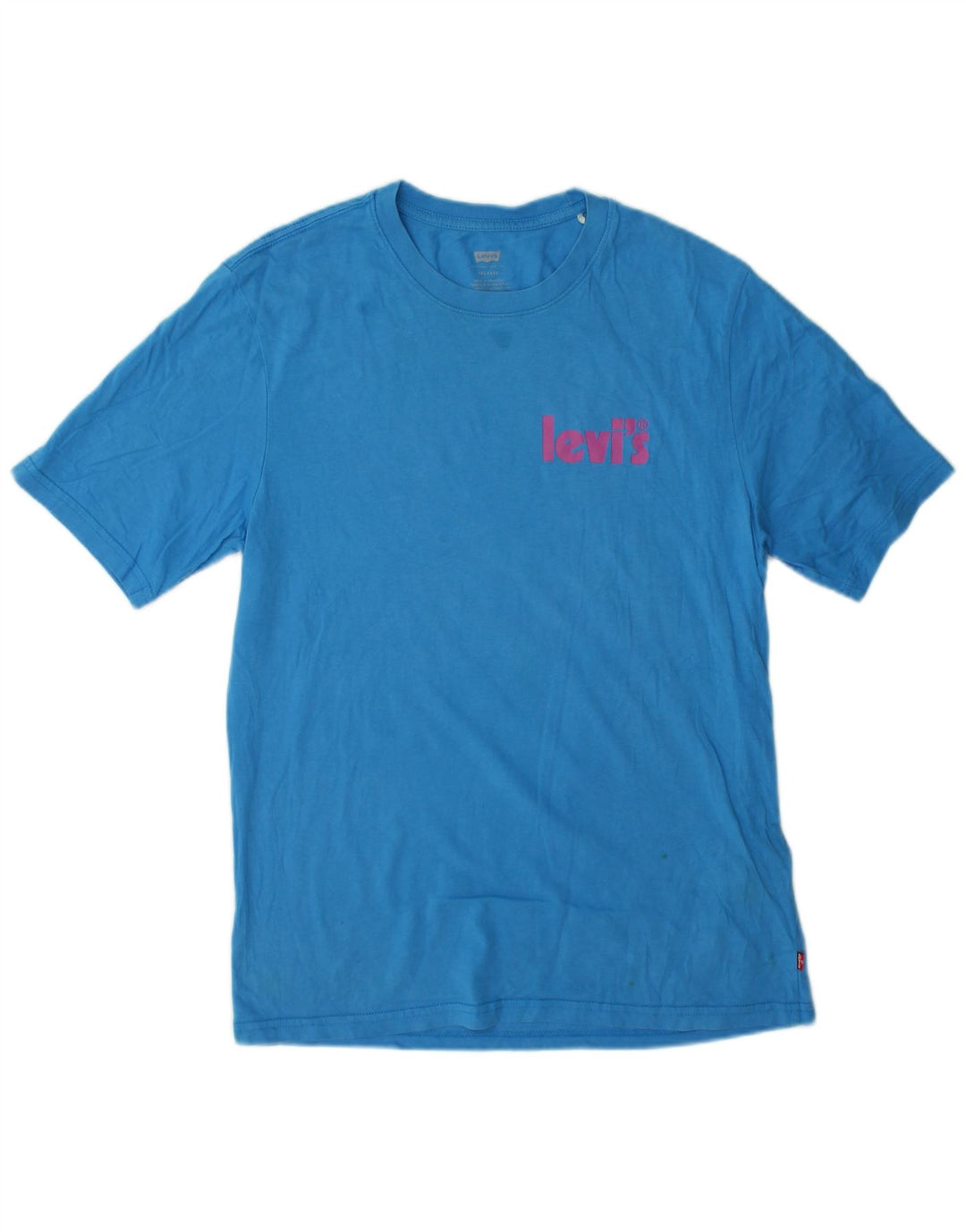 Camiseta masculina relaxada Levi's Top XS azul algodão
