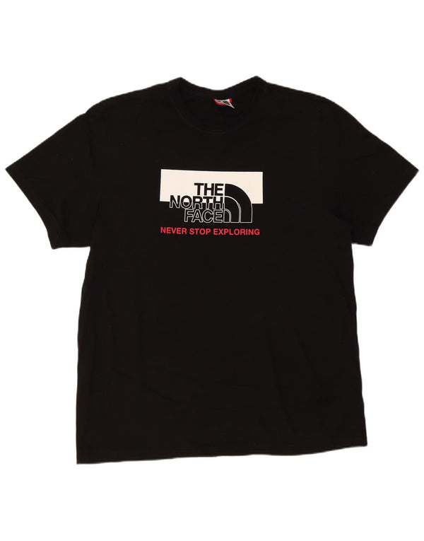 Camiseta gráfica masculina The North Face Top XL algodão preto