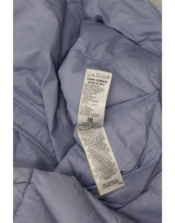 Jaqueta acolchoada feminina Marks & Spencer UK 12 poliamida azul médio
