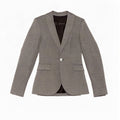 Jaqueta blazer feminina Zara com 1 botão Reino Unido 6 XS cinza poliéster