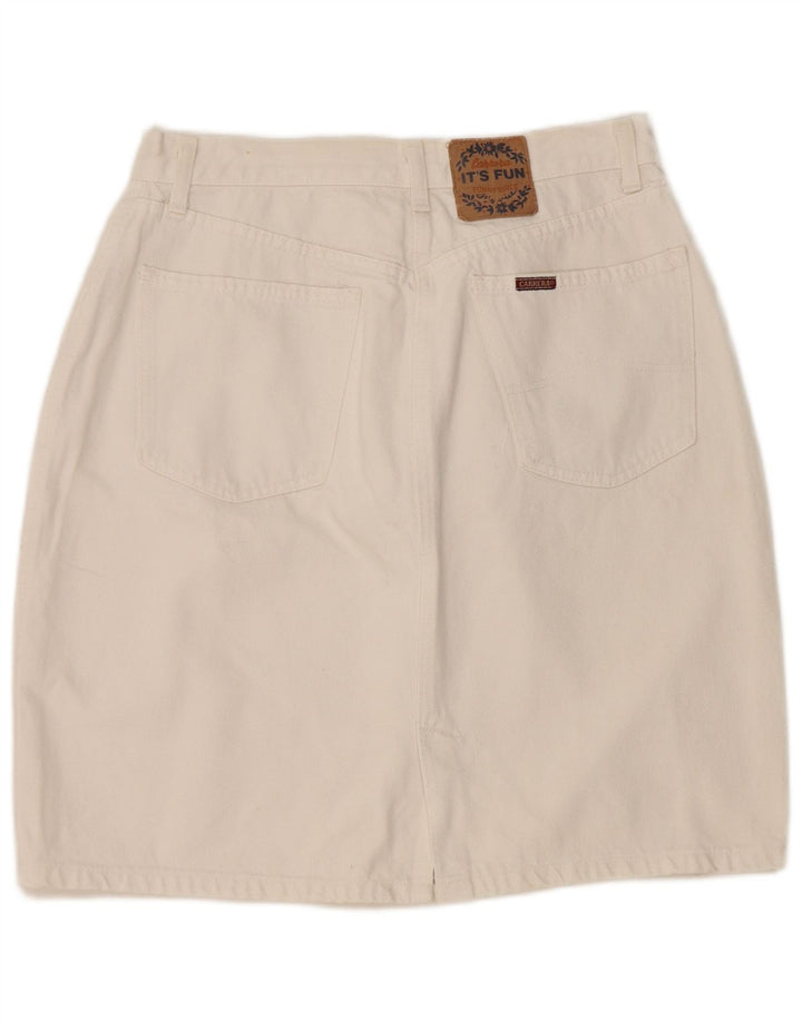 Saia jeans feminina CARRERA IT 42 médio W32 algodão branco