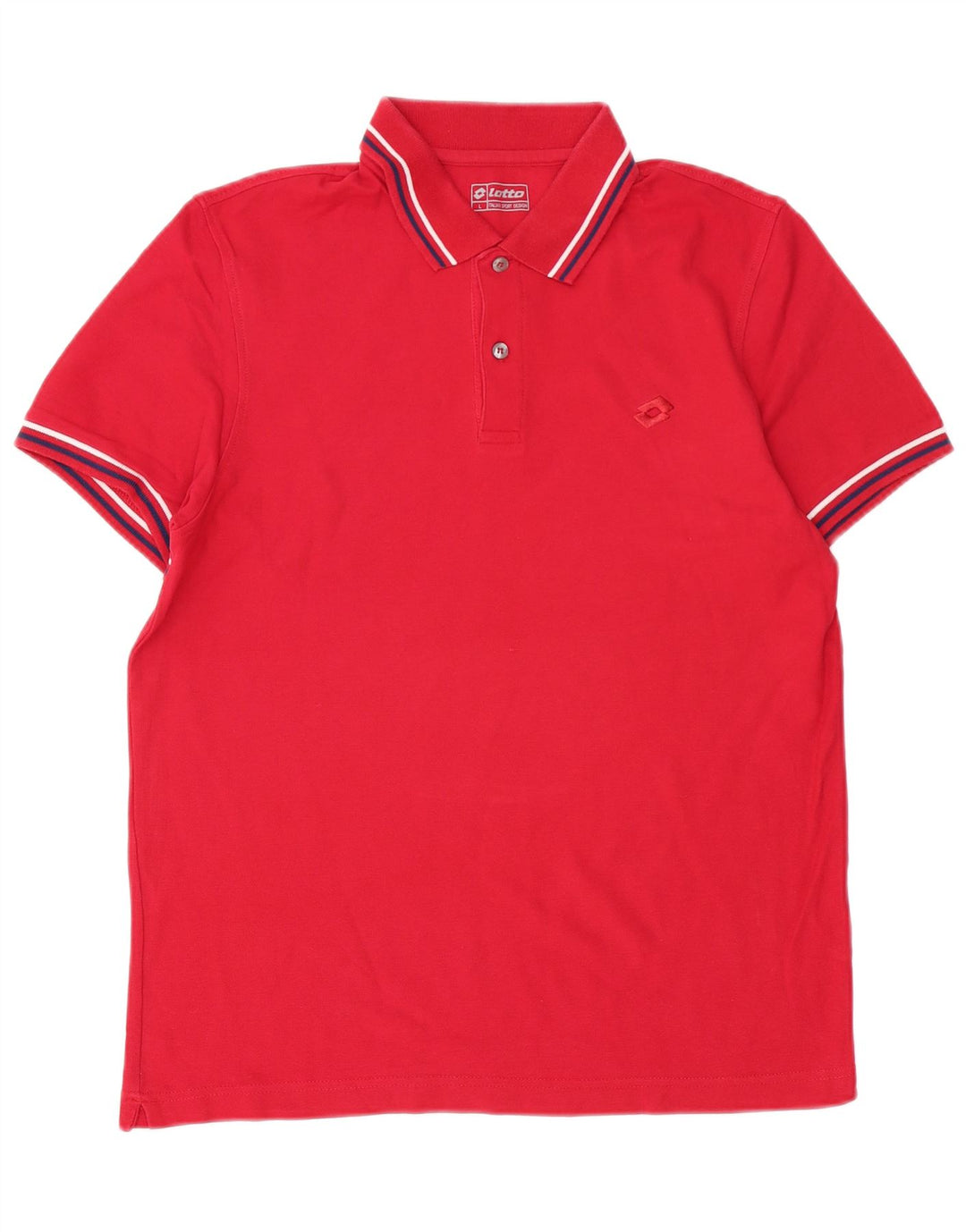 LOTTO Mens Polo Shirt Large Red Cotton