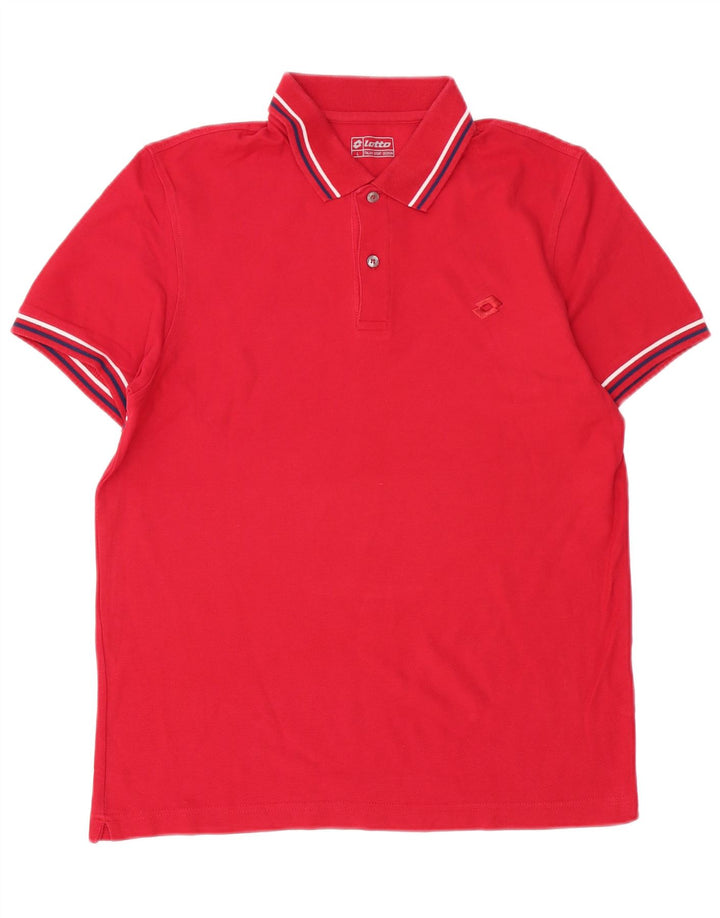 LOTTO Mens Polo Shirt Large Red Cotton