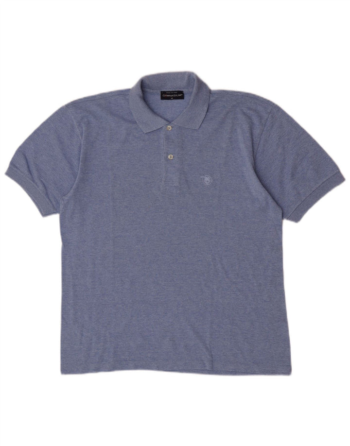 Camisa polo masculina de manga curta Gymnasium azul médio